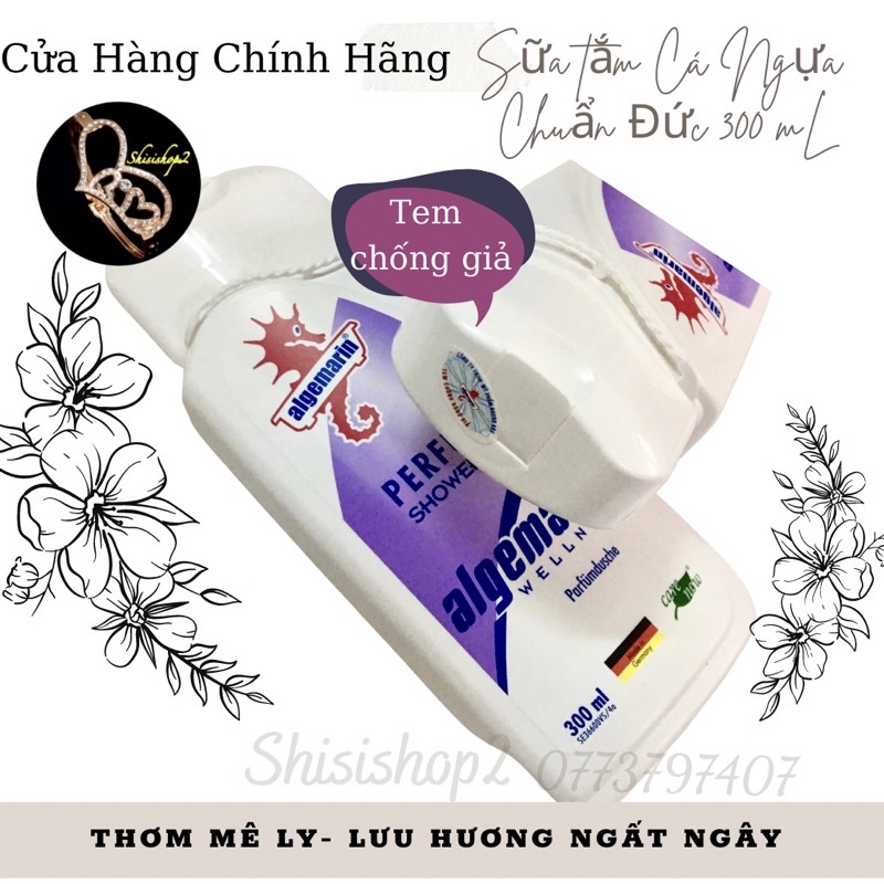 (4/2026))Sữa tắm CÁ NGỰA chuẩn Đức siêu thơm Algemarin 300mL-600mL