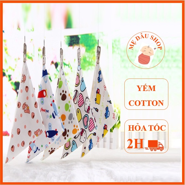 Yếm tam giác [Cotton mềm mịn] không xù - nhiều mẫu hình siêu cute