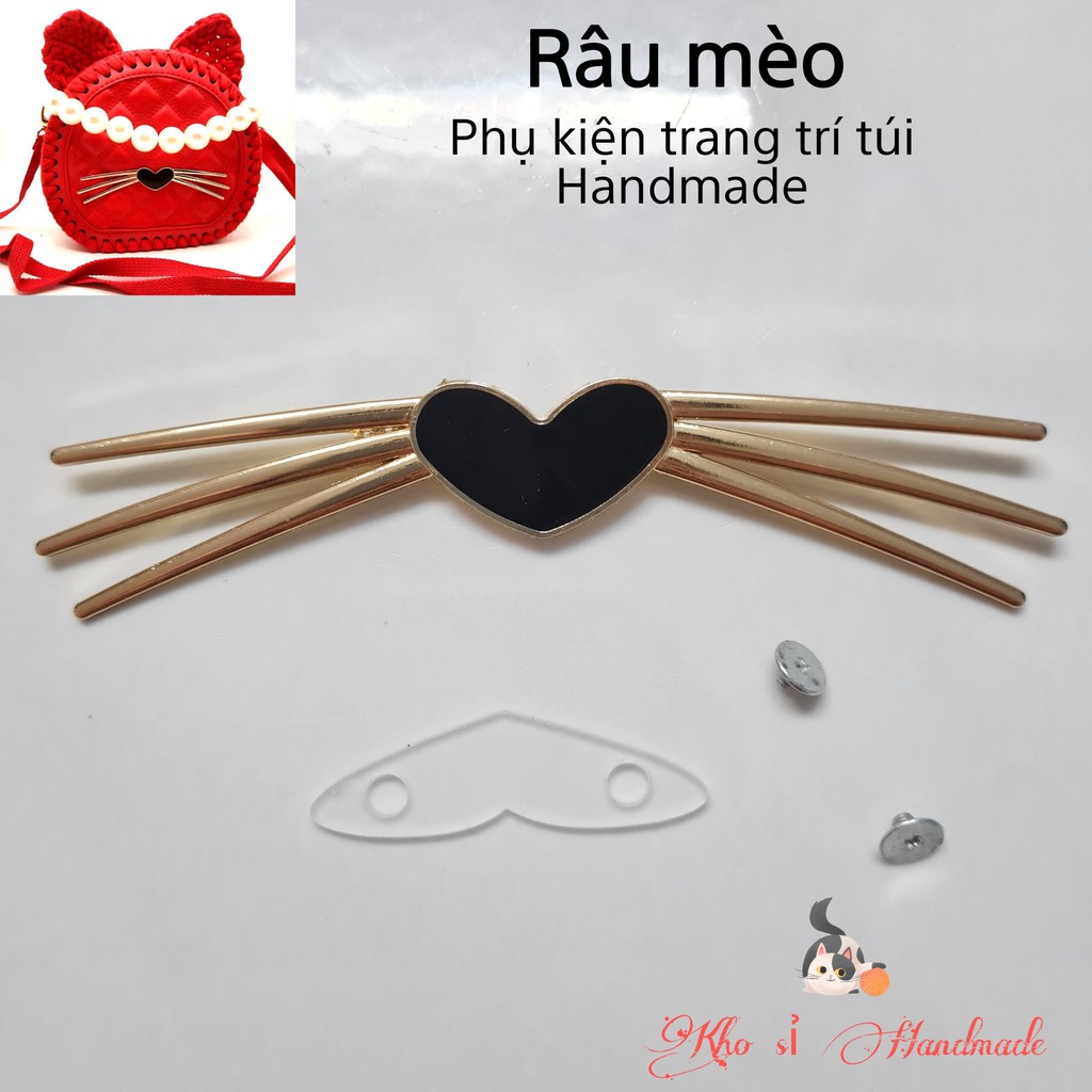 Râu mèo gắn túi  - Phụ kiện trang trí túi Handmade