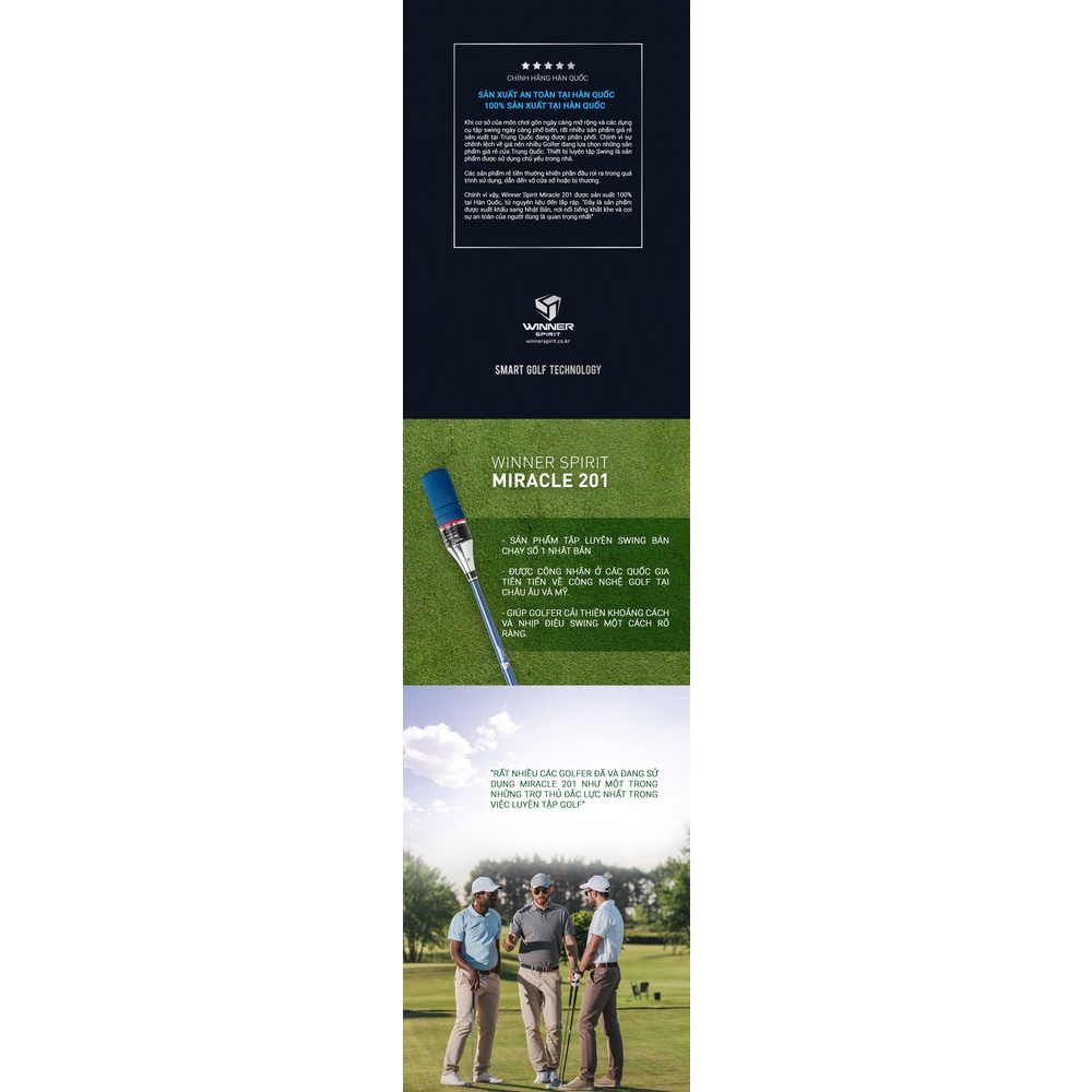 Gậy Golf Tập Swing Winner Spirit MIRACLE 201 Cải Thiện Kỹ Năng tập