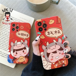 Ốp bò sữa nền đỏ nam nữ cho 6/6p/7p/x/xsm/11/11pm/12/12pm 🐄🐄🐄