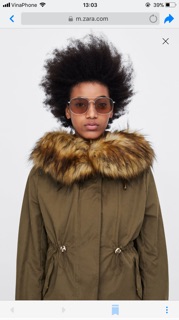 Áo parka zara auth