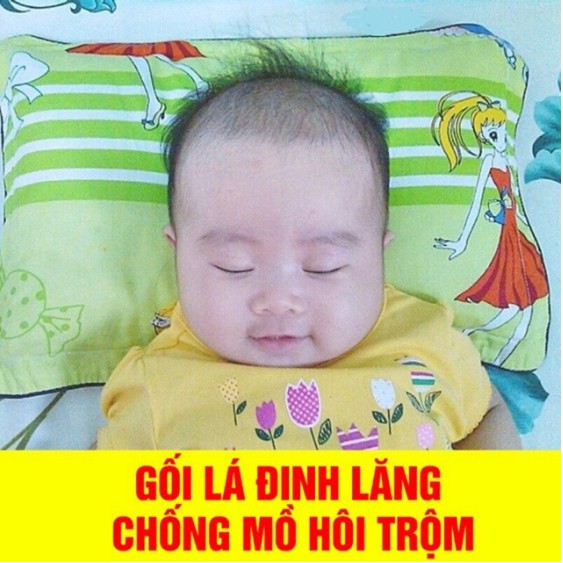 Gối Lá Đinh Lăng Chống Mồ Hôi Cho Bé