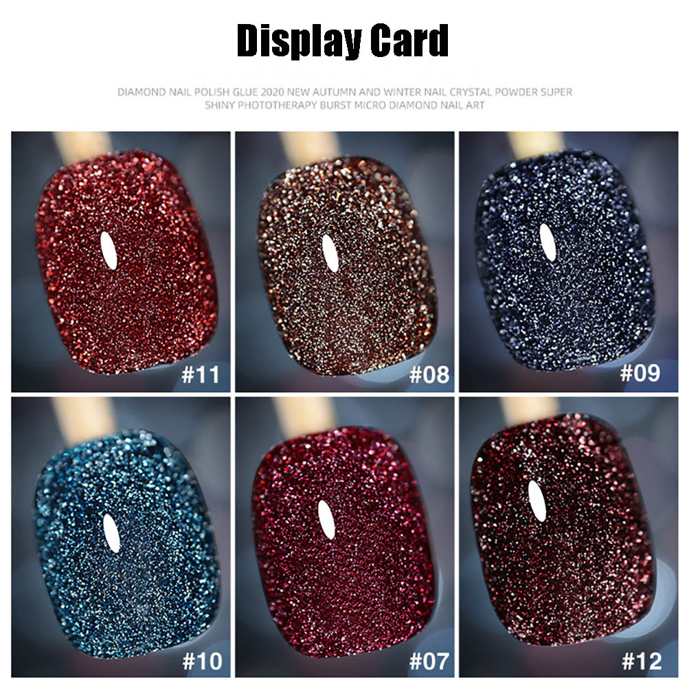 Lọ Sơn Móng Tay 12 Màu Lấp Lánh Lâu Trôi Không Độc Hại 10Ml DIY