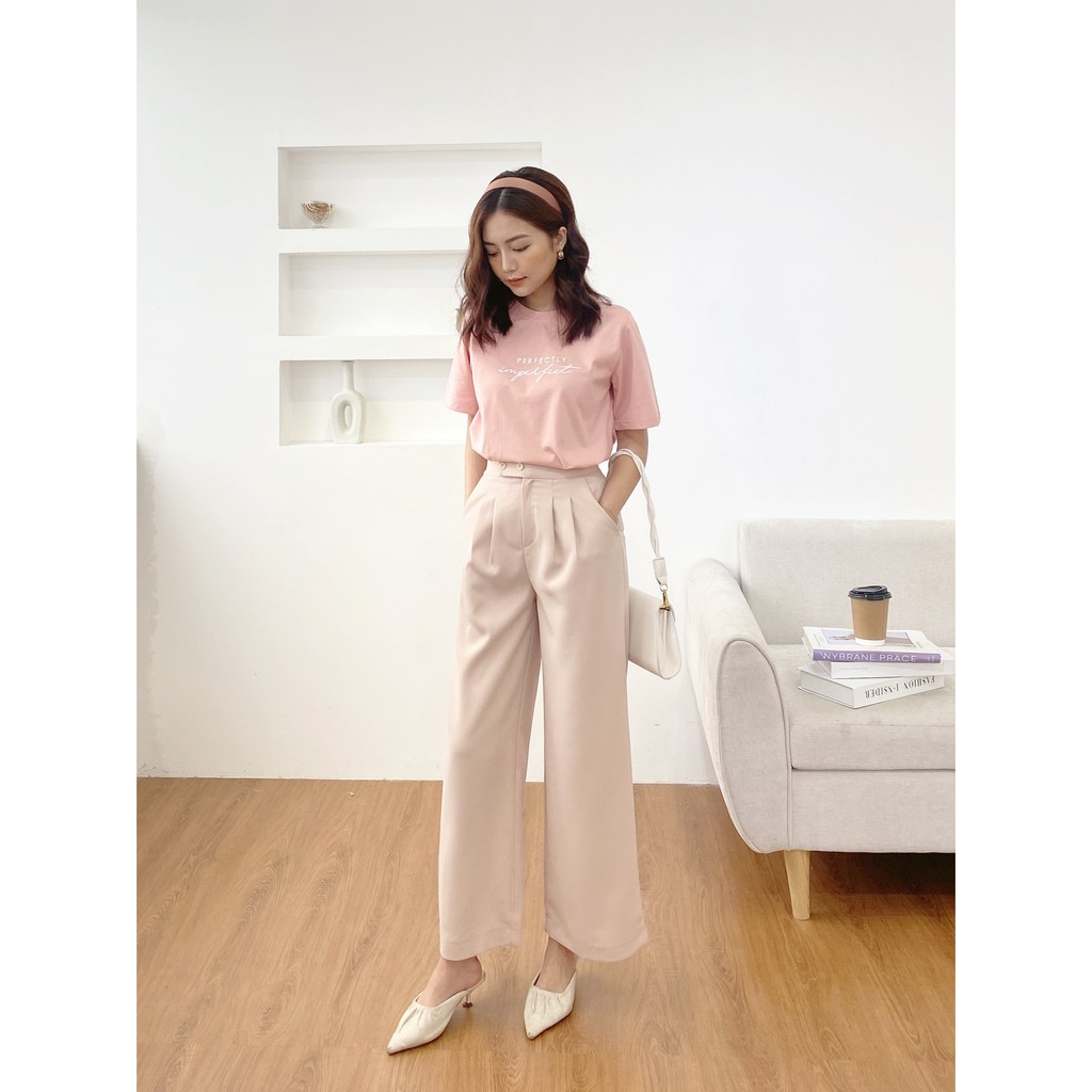 Áo phông nữ PERFECTLY thiết kế by LYRA, thun cotton thời trang basic thoáng mát phong cách Hàn Quốc - LYTAP160