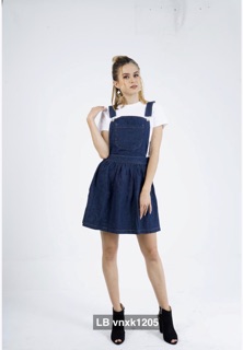 Đầm yếm jeans xuất Hàn