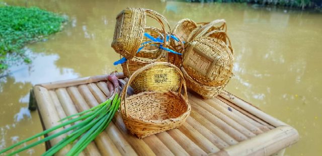 Combo 4 món đồ tre mini nhỏ xinh