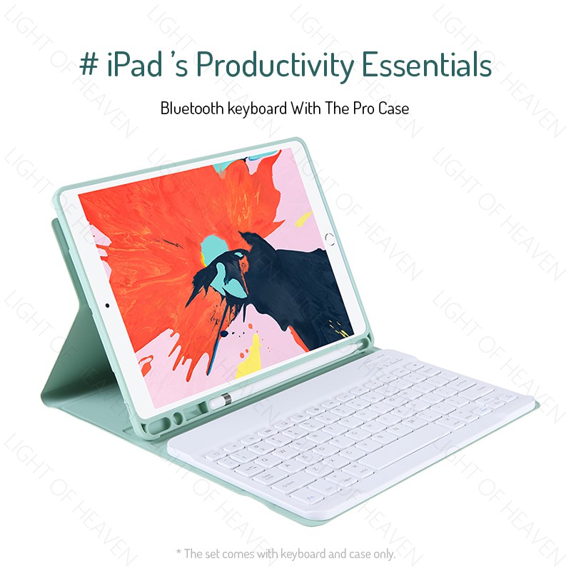 Vỏ bảo vệ máy tính bảng kèm bàn phím bluetooth cho iPad 2021 2020 2019 2018 2017 Air 3 2 Pro 11 2020