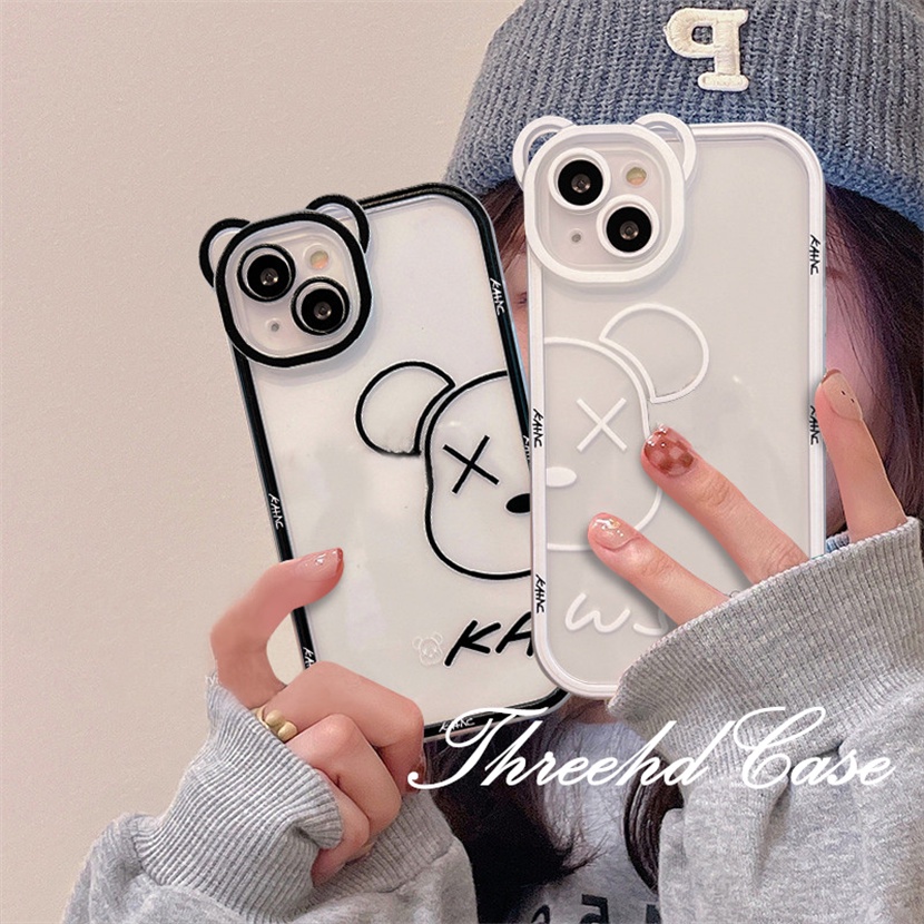 Ốp Điện Thoại Mềm Họa Tiết Gấu Hợp Thời Trang Cho iPhone 14 13 12 11 Pro Max SE2020 X XR Xs Max 7 8 Plus