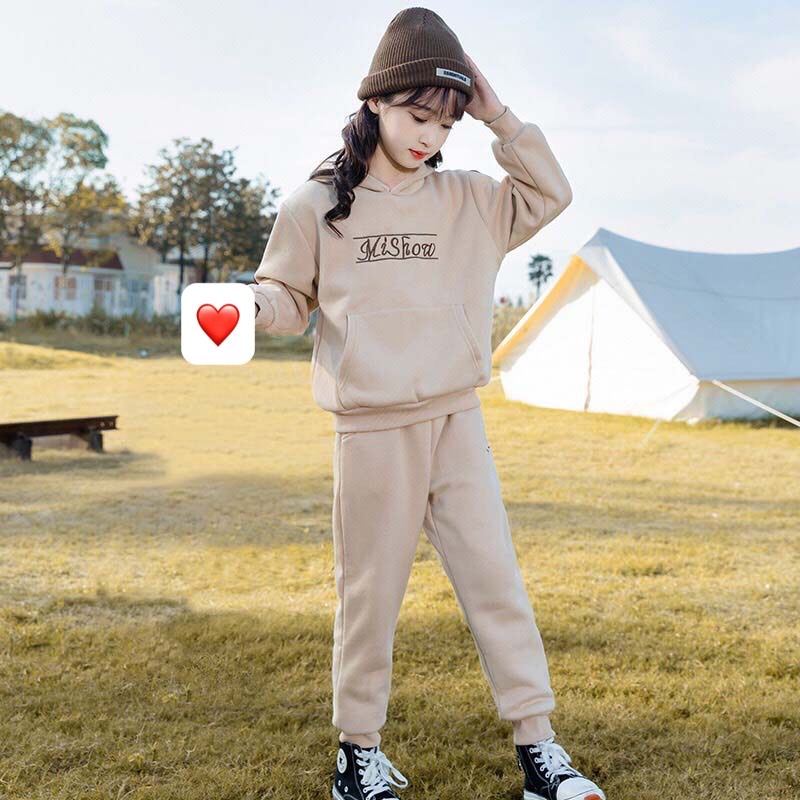 Bộ quần áo thu đông trẻ em 14-46kg dành cho bé gái đáng yêu xinh xắn mẫu Mishow