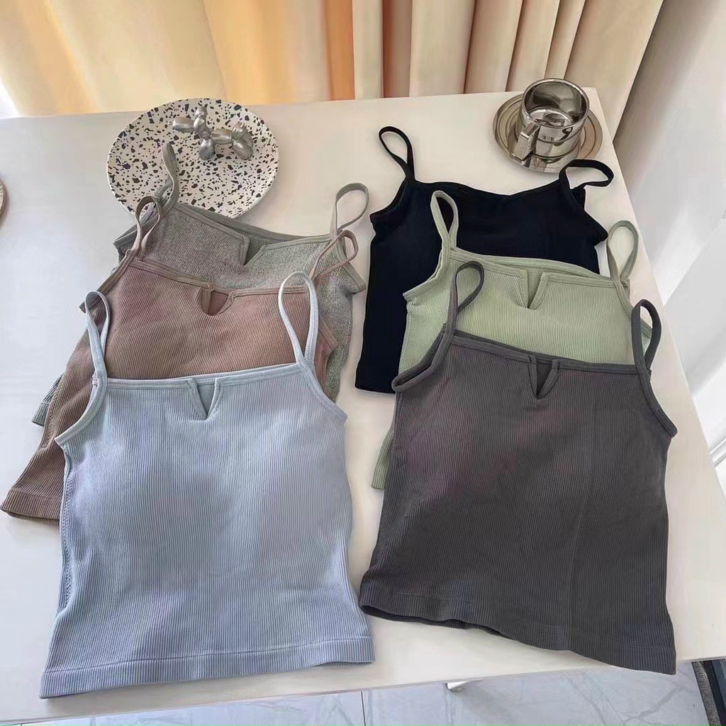 Áo 2 Dây - Áo Bra Nữ Cổ Chữ V Có Mút Ngực Sexy  BR6697