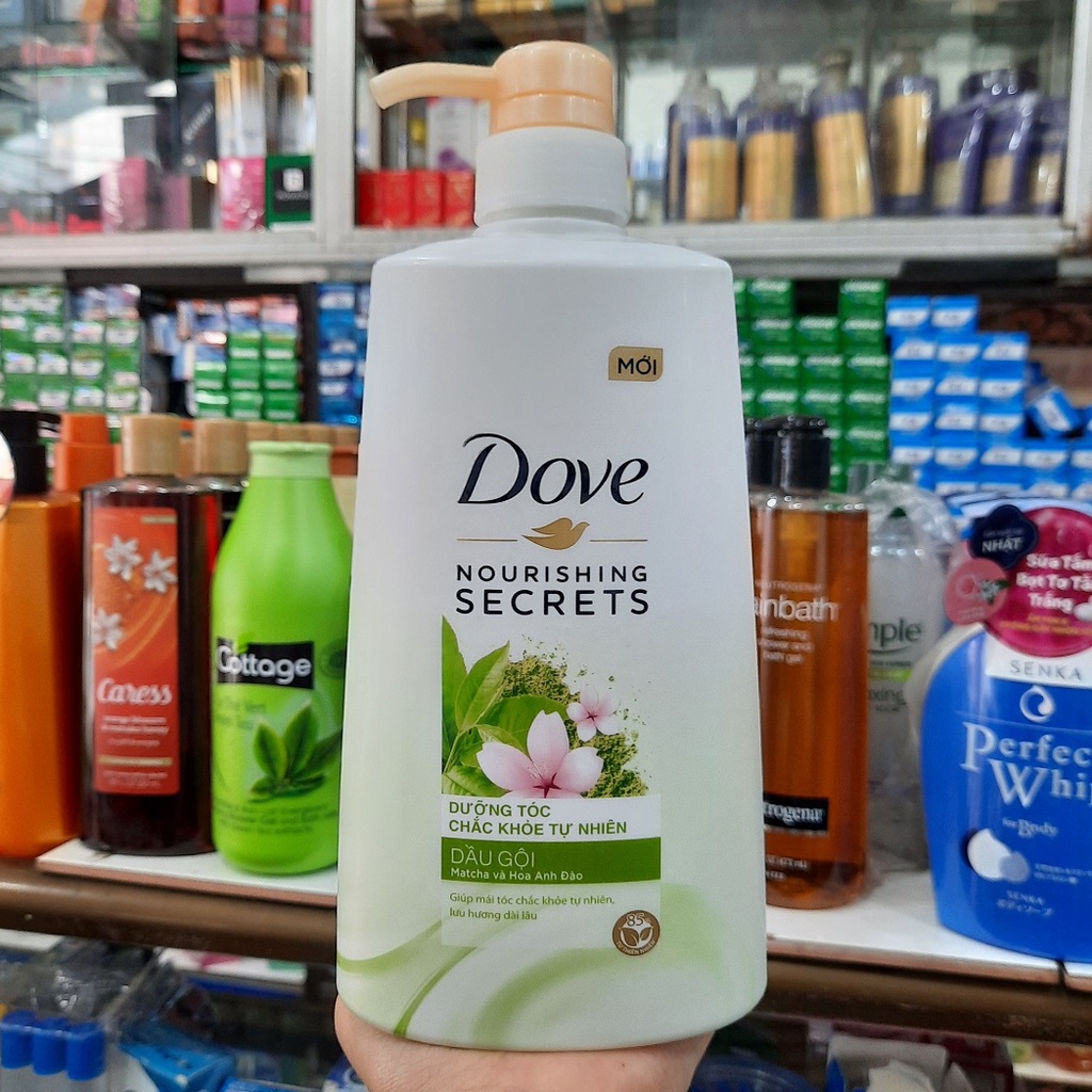 Dầu gội Dove Matcha và Hoa Anh Đào - Dưỡng Tóc Chắc Khỏe Tự Nhiên 640gr