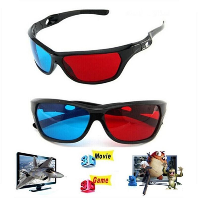 Kính 3D Màu xanh đỏ Khung màu đen trò chơi DVD phim truyền hình Anaglyph 3D