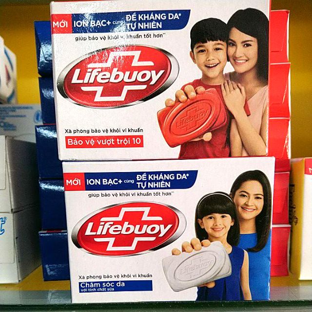 Xà bông cục Lifebuoy Ion Bạc + (90g)