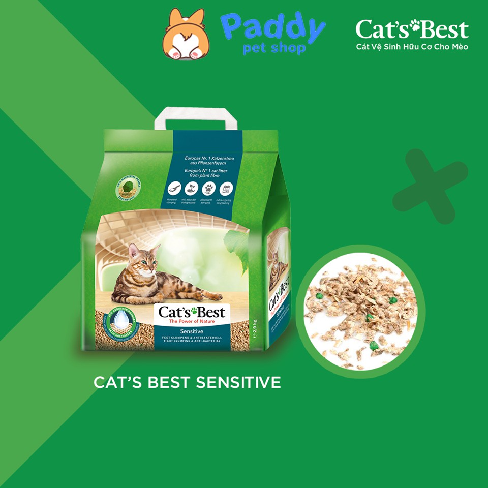 Cát Vệ Sinh Gỗ Cat's Best Cho Mèo Siêu Thấm Hút &amp; Kháng Khuẩn