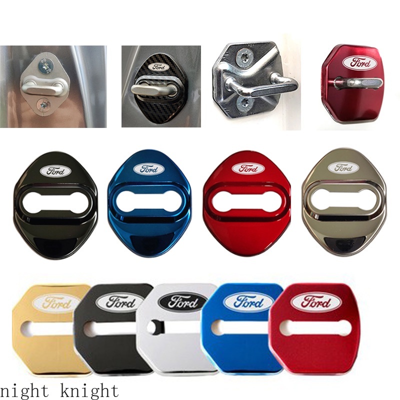 Bộ 4 Vỏ Bọc Bảo Vệ Khóa Cửa Xe Hơi Ford EVEREST FOCUS FIESTA Ecpsport Ranger Bằng Thép Không Gỉ