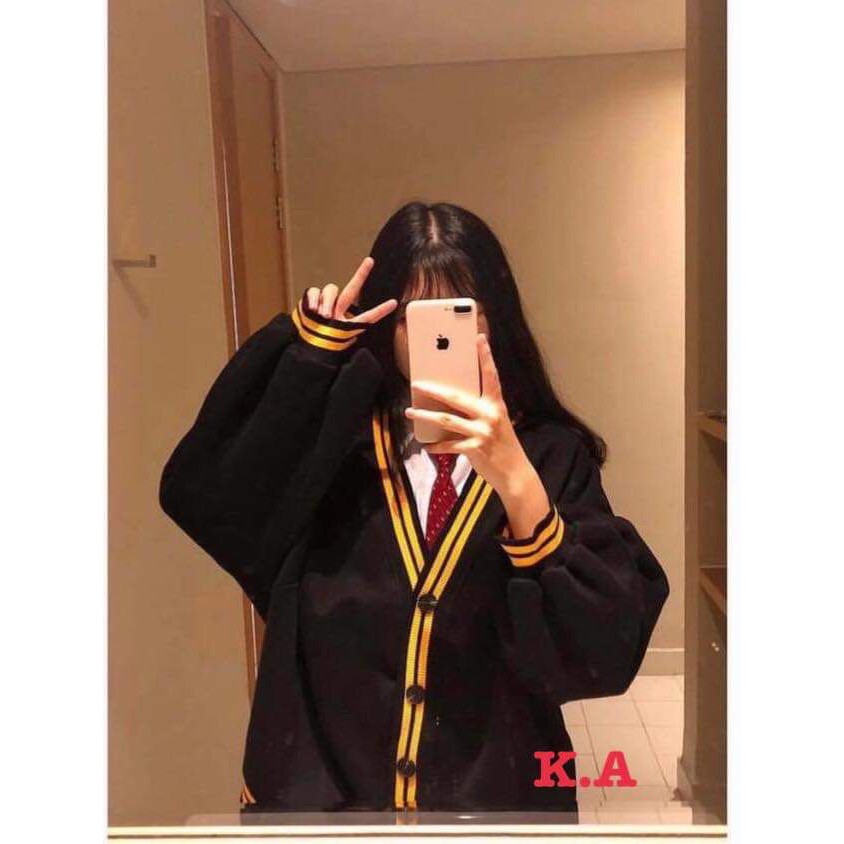 Áo cardigan viền vàng HARI