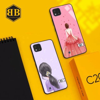 Ốp lưng kính cường lực Realme C20 in hình cho nữ