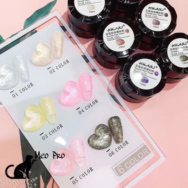 Gel ánh trai HUAXI trang trí móng