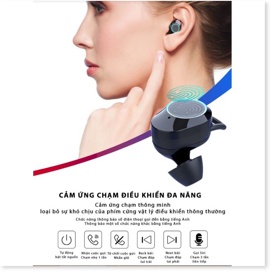 🆕 Tai nghe Bluetooth G02-TWS tích hợp pin dự phòng 3300mah