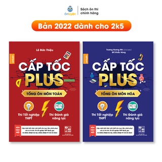 Sách-Combo 2 cuốn Cấp tốc Plus môn Toán, Hóa (bản mới 2023) dùng ôn thi THPT, ĐGNL HN và HCM - Nhà sách Ôn luyện