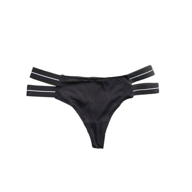 Quần lót nữ lọt khe dây đôi Cotton thoáng khí quyến rũ, quần chip màu đen Lolita sexy hông 78-95cm M35 | BigBuy360 - bigbuy360.vn