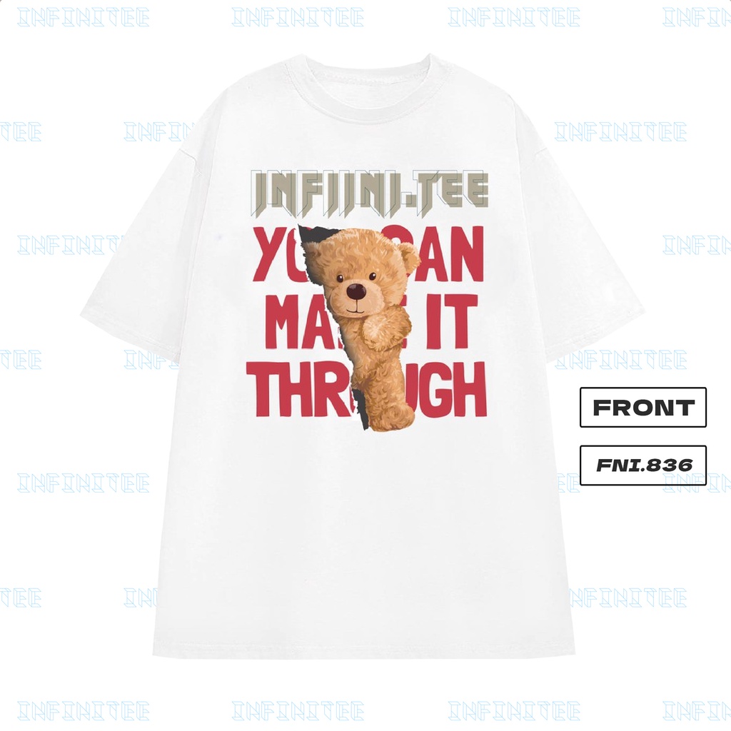 Áo thun INFINITEE Fni0836, Thun 100% Cotton form rộng Unisex