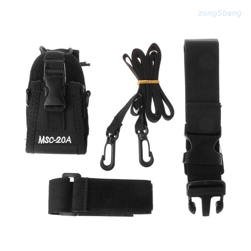 zong  MSC-20A Portable Nylon Interphone Sheath Walkie Talkie Holder Radio Case with Adjustable Strap for Multiple Interphones