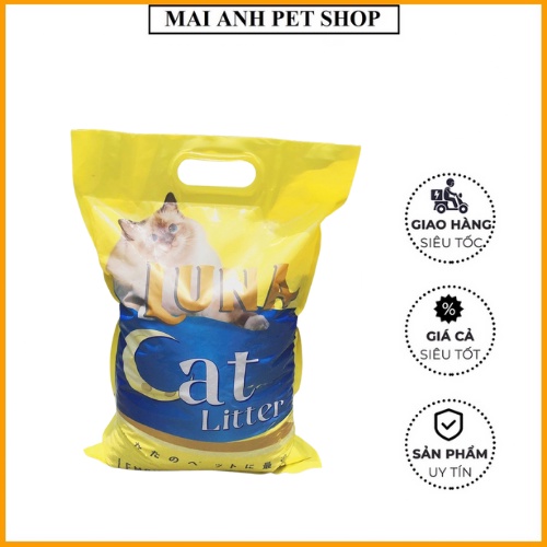 Cát Vệ Sinh Cho Mèo Thế Hệ Mới Luna Cat Litter, Cát Nhật Túi 8L, Catsme đủ mùi,vón tốt