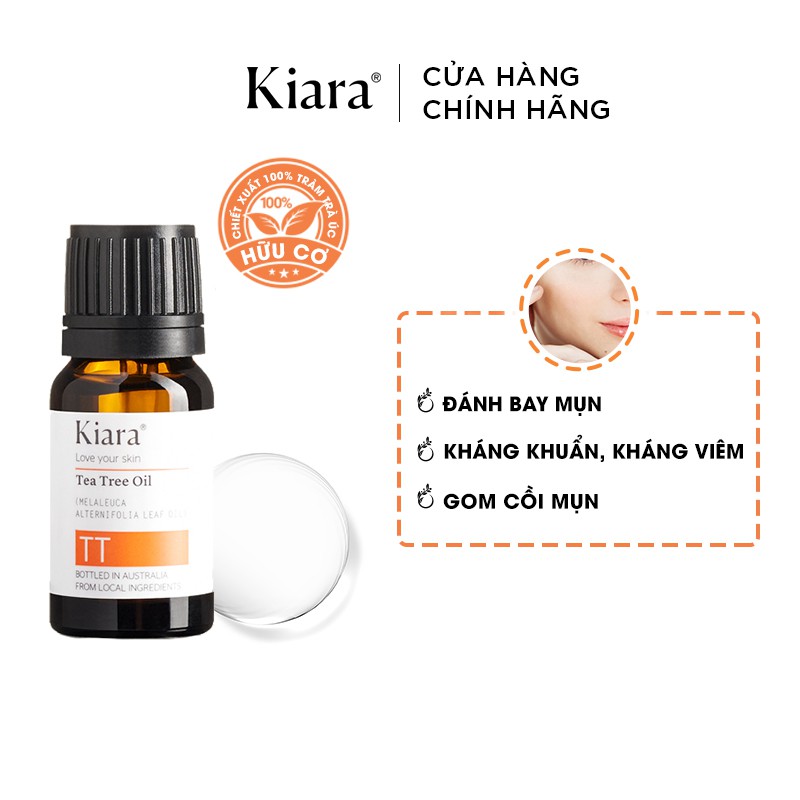 Combo 2 Chai Chấm Mụn Tràm Trà Kiara Tea Tree Oil 2x10ml