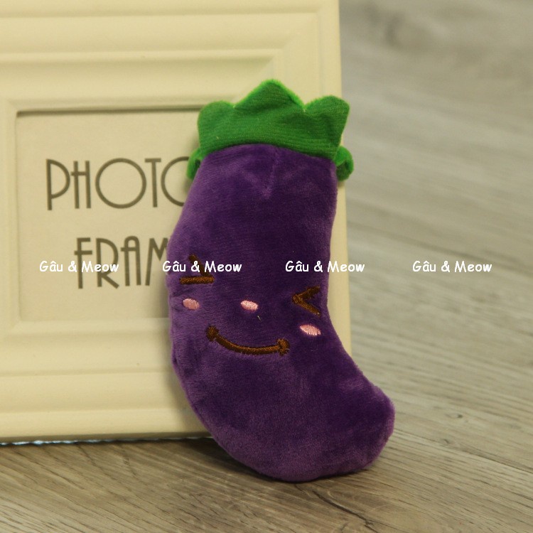 Đồ chơi thú cưng chó mèo thú bông và trái cây nhồi bông giúp vui vẻ giảm stress size mini bóp kêu