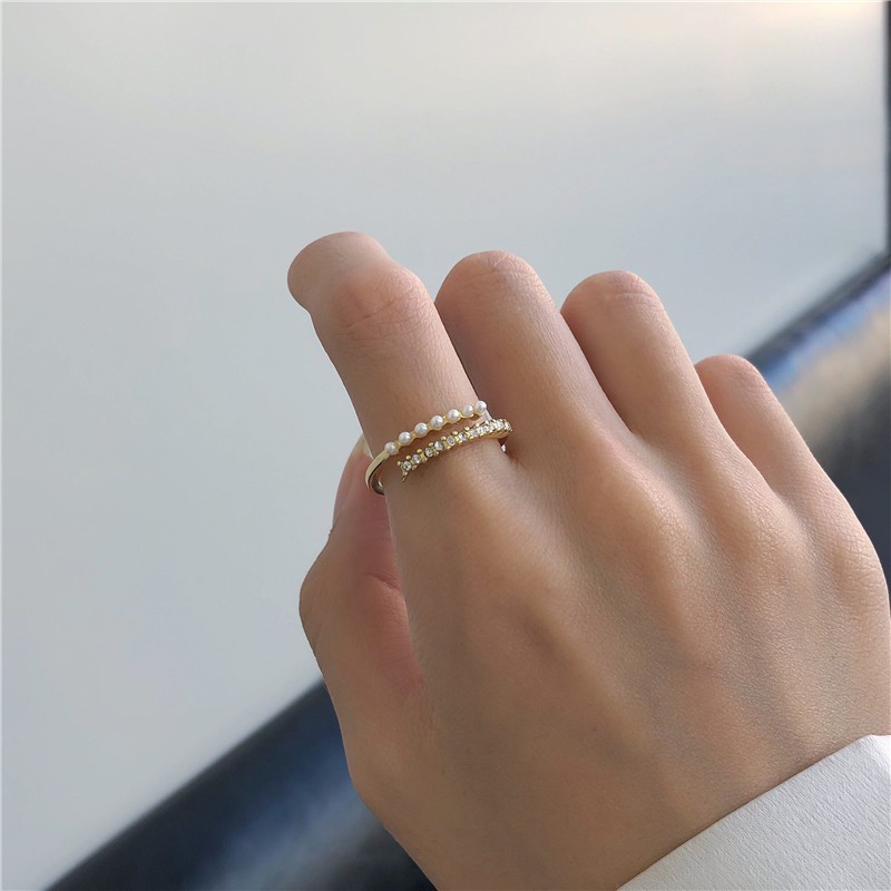 Nhẫn Đính Ngọc Trai Sang Trọng Cho Nữ B906