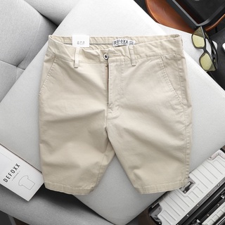 Quần short kaki nam defoxx màu kem đậu 220407 foxxmen