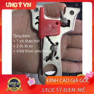 Ná Cao Su Inox 304 Chạc 7 Vát ( Tặng Kèm 4 Bộ Thun Siêu Bền ).