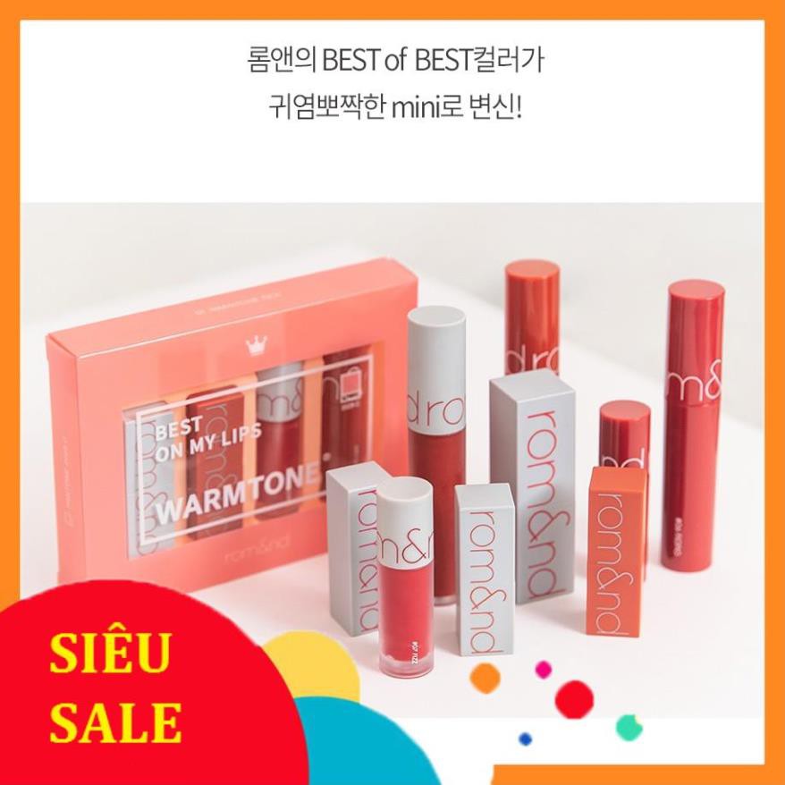 FreeShip Giá Sốc -  Set son Romand Limited Edition Best On My Lips Mini Lip Kit 4 cây