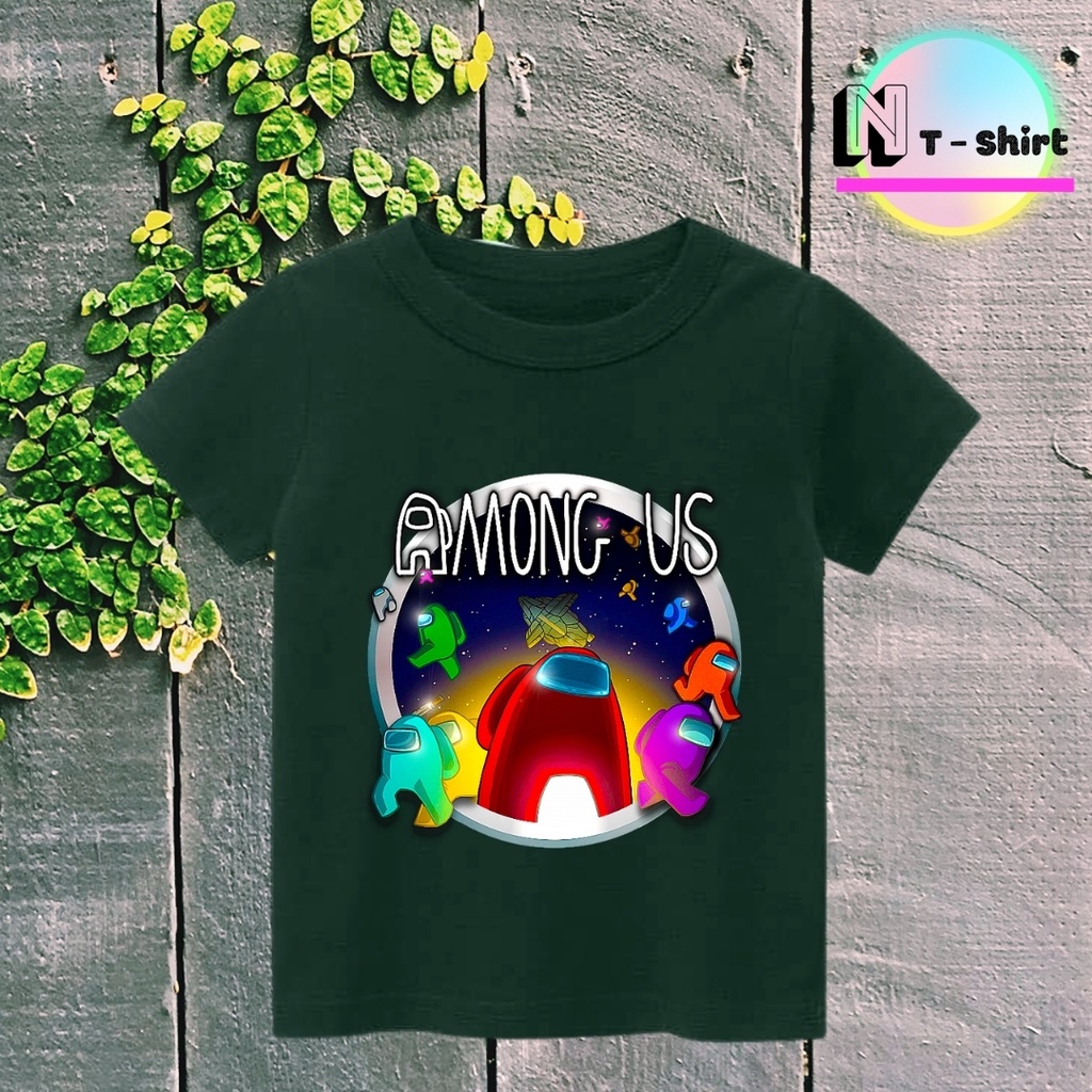 Áo thun bé trai và bé gái, Áo phông trẻ em in hình Game Among US, Áo cotton xịn mặc mát thoải mái NTshirt 05