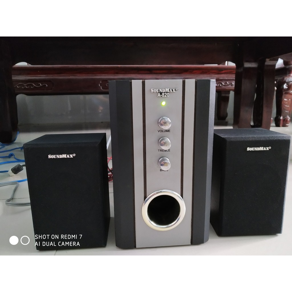 Loa vi tính soundmax a820- Đã qua sử dụng -tặng kèm jack kết nối 3.5 loại tốt