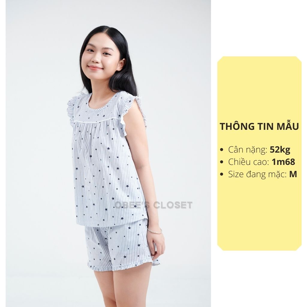 Set đồ bộ nữ Obee's Closet Đồ bộ mặc nhà cao cấp vải kate cotton