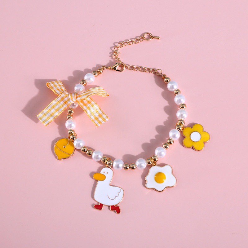 Vòng cổ chó mèo họa tiết charm xinh xắn