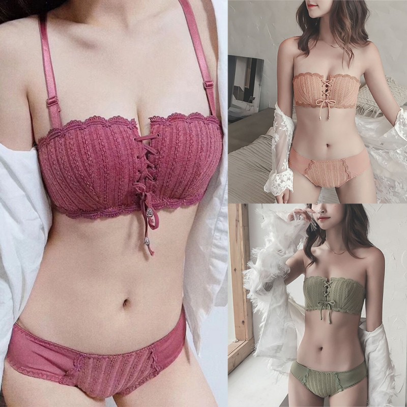 Bộ đồ lót màu trơn quyến rũ chống trượt dành cho nữ