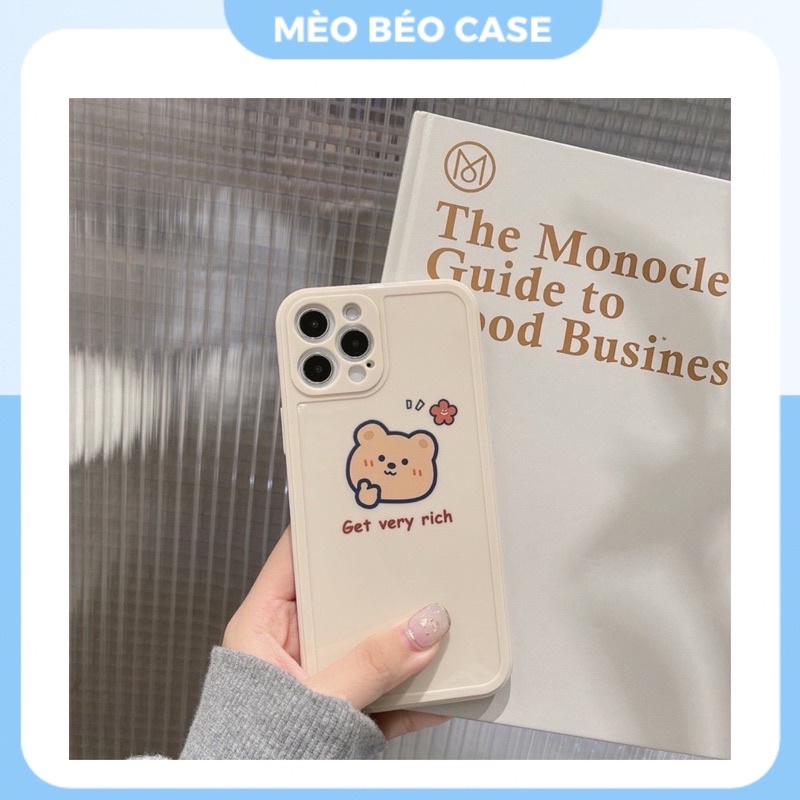 Ốp lưng iphone gấu get very rich 6/6plus/6s/6splus/7/7plus/8/8plus/x/xr/xs/11/12/13/pro/max/plus/promax
