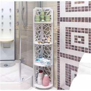 Kệ góc, kệ nhà tắm 4 tầng, chống nước, màu trắng thanh lịch - HOME DECOR