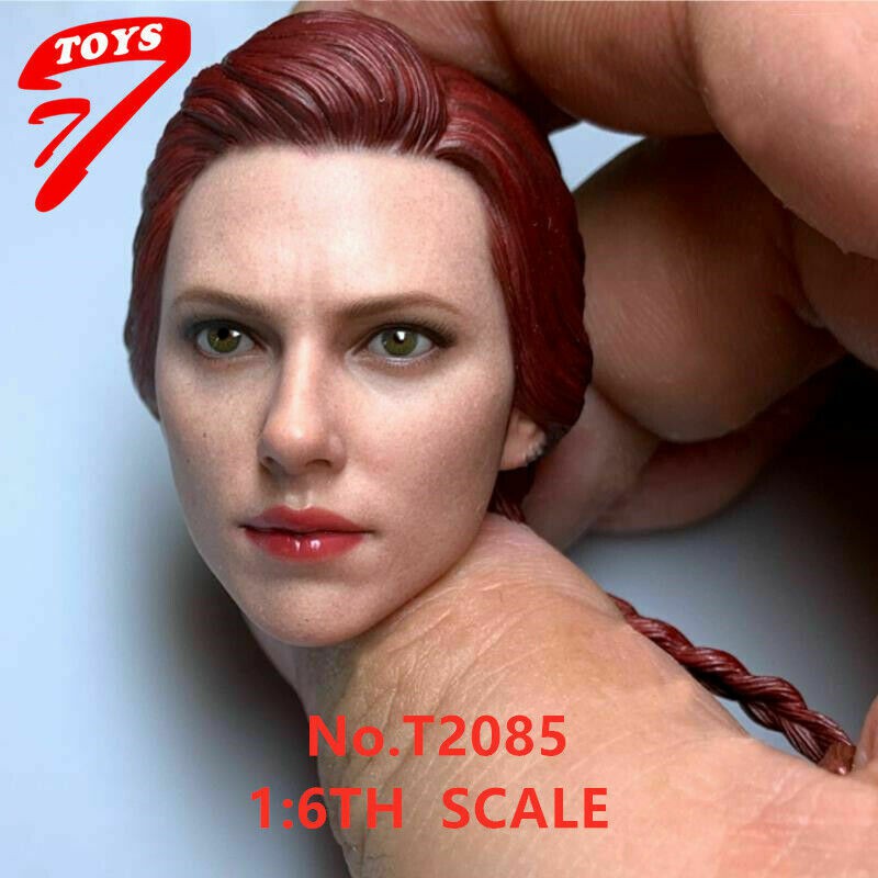 Tttoys 1/6 black widow 7.0 head sculpt scarlett johansson head model f 12 '' body