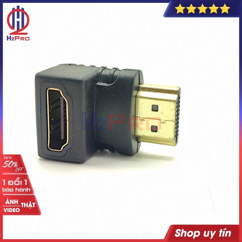 Đầu nối hdmi H2pro cao cấp loại thẳng-vuông góc (1 cái), đầu nối dây hdmi 2 đầu dương âm