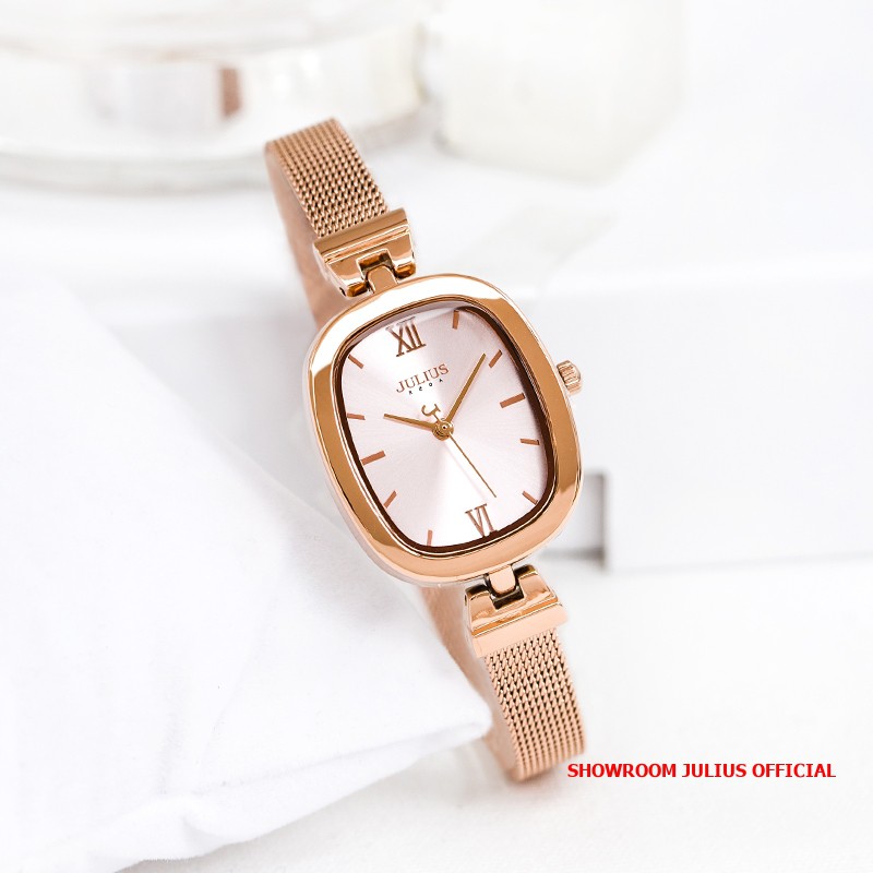 Đồng hồ nữ Julius Ja-1173 dây thép | Julius Official
