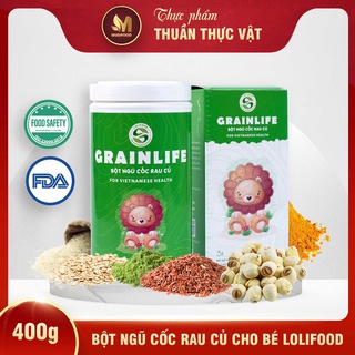 Bột ngũ cốc rau củ, bột ăn dặm cho bé lolifood, đầy đủ dinh dưỡng - 400g