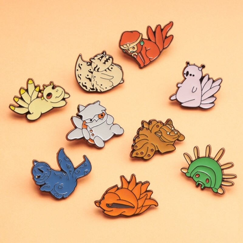 Pin cài áo manga anime Naruto đủ nhân vật Kakashi/ Jiraiya/ Sasuke/ Itachi/ Orochimaru/ mắt sharingan/ cửu vĩ hồ - GC301