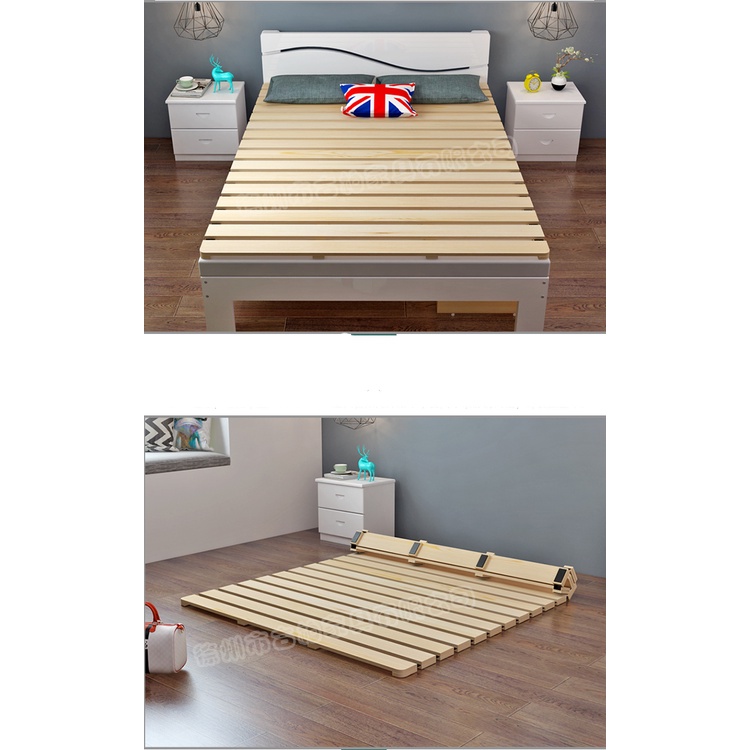 Giường gỗ cuộn tiện lợi, Giường cuộn trải sàn gấp gọn thông minh, chất liệu gỗ tự nhiên thoáng mát