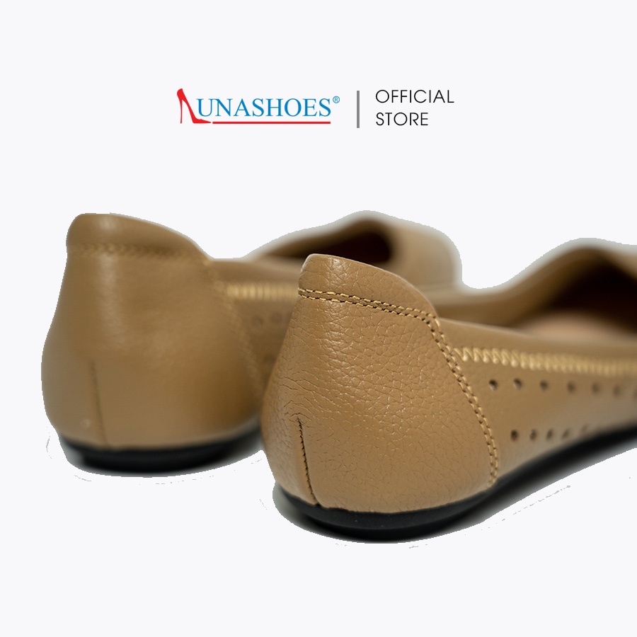 Giày bệt nữ mũi tròn đế bằng búp bê Lunashoes (1082) da thật cao cấp bảo hành 24 tháng