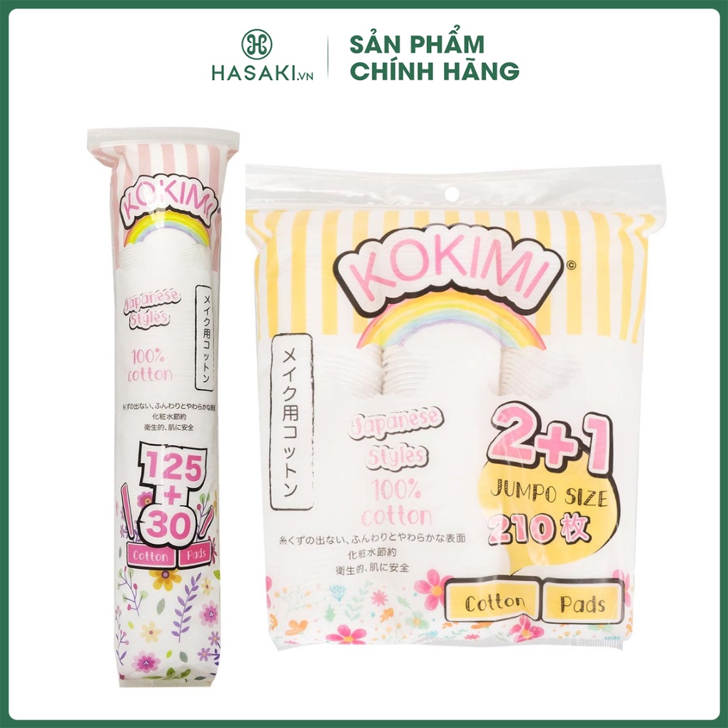 Bông Tẩy Trang Mihoo Kokimi Cotton Pads (Bông Tròn) Hasaki Sản phẩm chính hãng